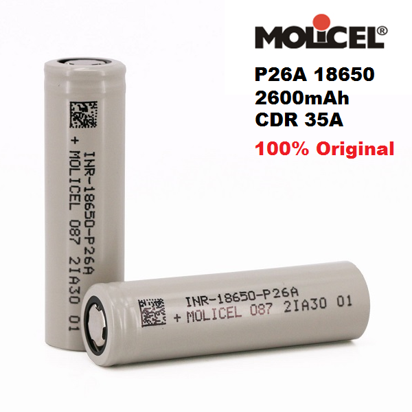 Molicel INR-18650-P26A battery cell